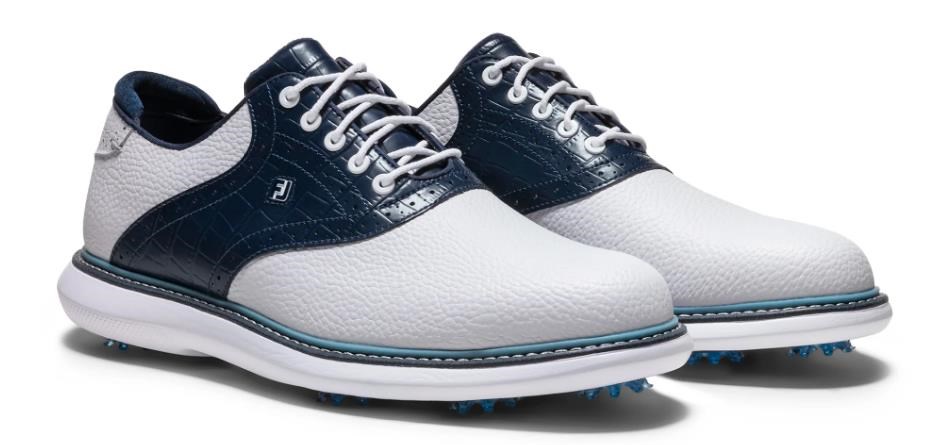FootJoy Traditions Herren Golfschuhe, weiss/blau