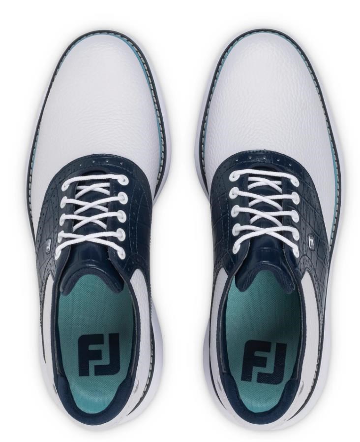 FootJoy Traditions Herren Golfschuhe, weiss/blau