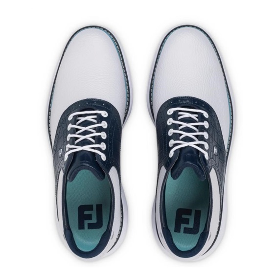 FootJoy Traditions Herren Golfschuhe, weiss/blau