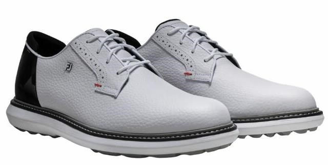 FootJoy Traditions Spikeless Herren Golfschuhe, weiss/schwarz