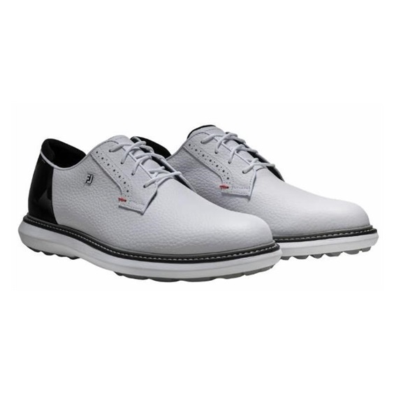 FootJoy Traditions Spikeless Herren Golfschuhe, weiss/schwarz