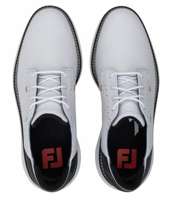 FootJoy Traditions Spikeless Herren Golfschuhe, weiss/schwarz