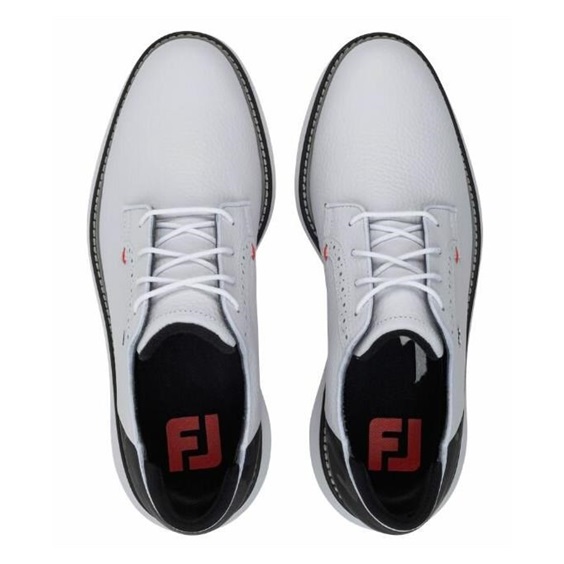 FootJoy Traditions Spikeless Herren Golfschuhe, weiss/schwarz