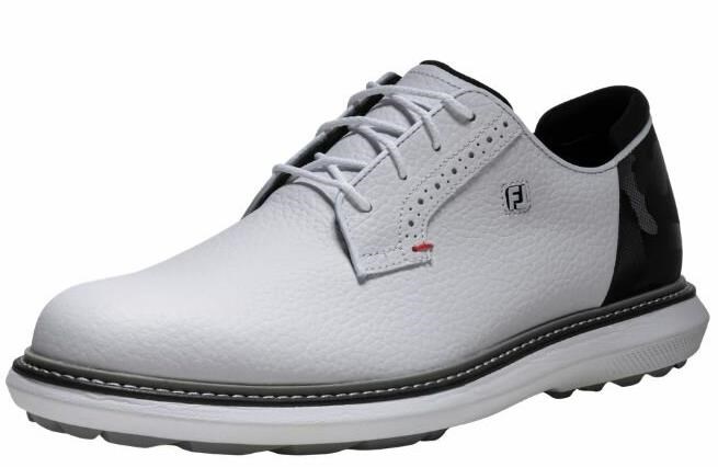 FootJoy Traditions Spikeless Herren Golfschuhe, weiss/schwarz