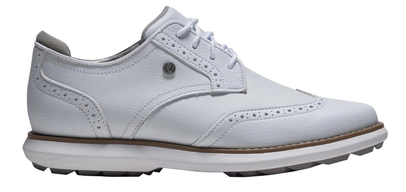 FootJoy Traditions Spikeless Damen Golfschuhe, weiss