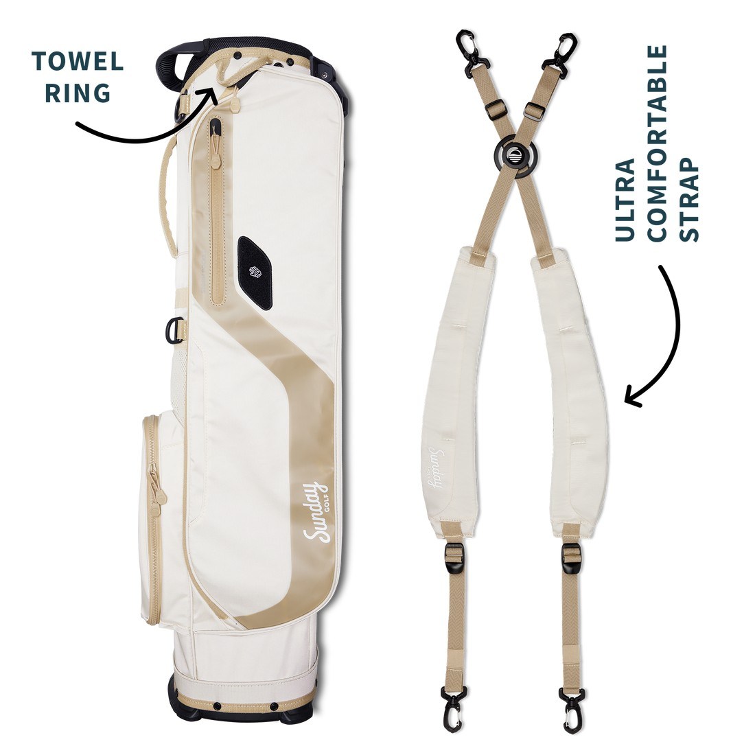 Sunday Golf El Camino Pencilbag, toasted almond