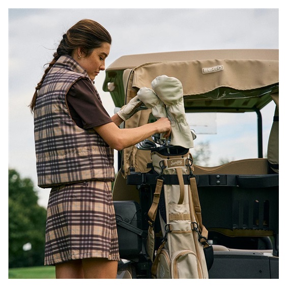 Sunday Golf El Camino Pencilbag, toasted almond