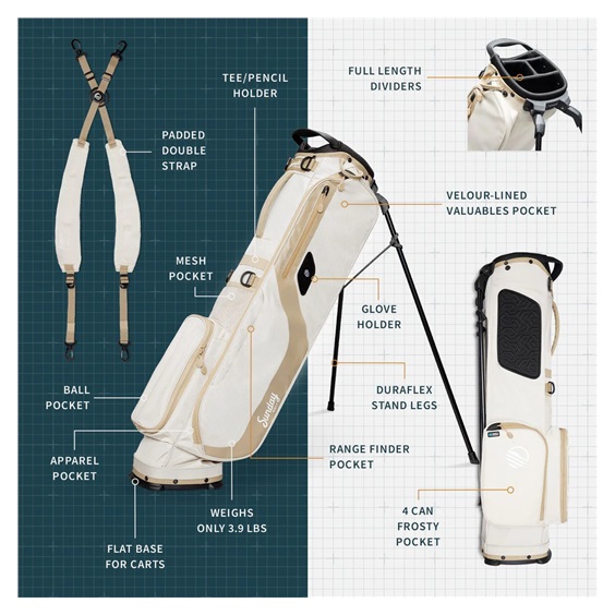 Sunday Golf El Camino Pencilbag, toasted almond