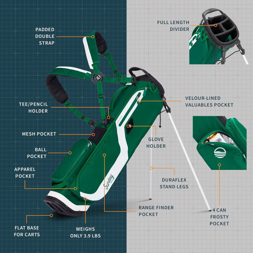 Sunday Golf El Camino Pencilbag, evergreen