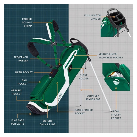 Sunday Golf El Camino Pencilbag, evergreen