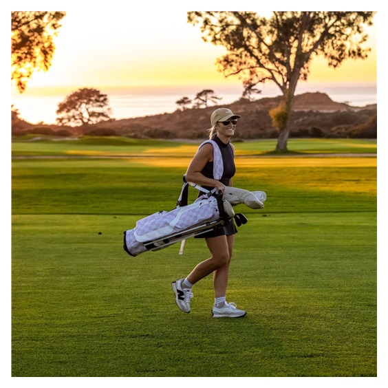 Sunday Golf El Camino Pencilbag, rosa/weiss