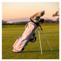 Sunday Golf El Camino Pencilbag, rosa/weiss
