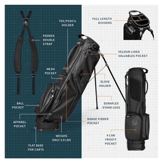 Sunday Golf El Camino S-Class Pencil bag, schwarz