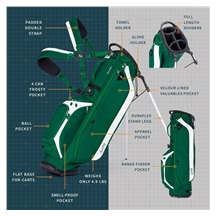 Sunday Golf Ryder Standbag, evergreen