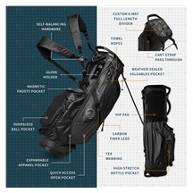 Sunday Golf Ranger Standbag, schwarz