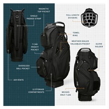 Sunday Golf Big Rig Cartbag, schwarz