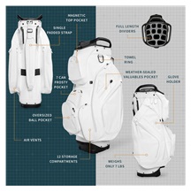 Sunday Golf Big Rig S-Class Cartbag, weiss