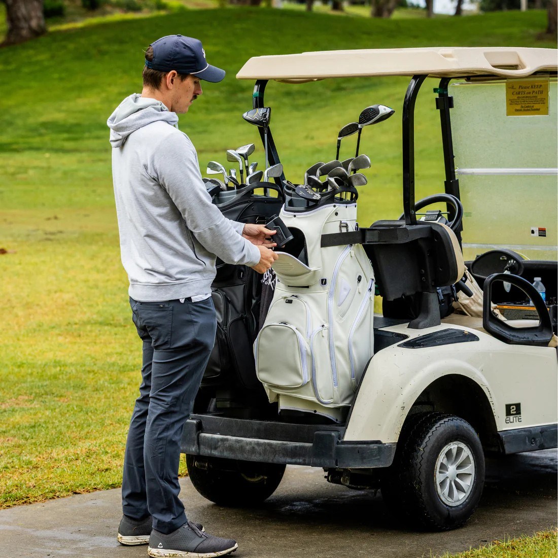 Sunday Golf Big Rig S-Class Cartbag, weiss