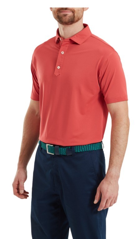 FootJoy Lisle Solid Herren Poloshirt, nantucket red