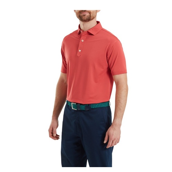 FootJoy Lisle Solid Herren Poloshirt, nantucket red