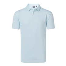 FootJoy Modernist Geo Pique Herren Poloshirt, white/ice blue
