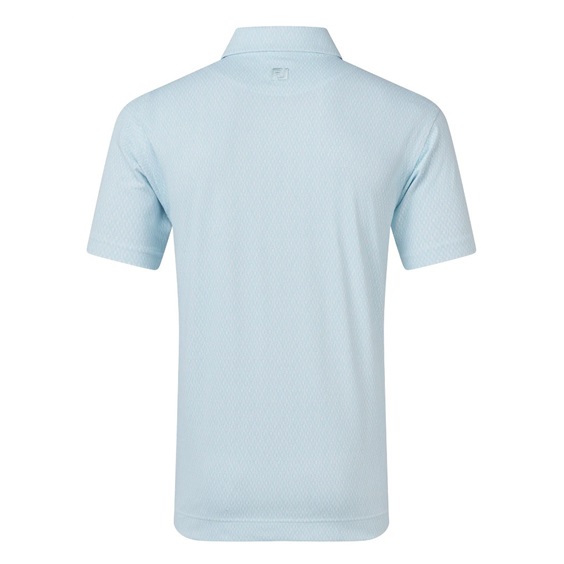 FootJoy Modernist Geo Pique Herren Poloshirt, white/ice blue