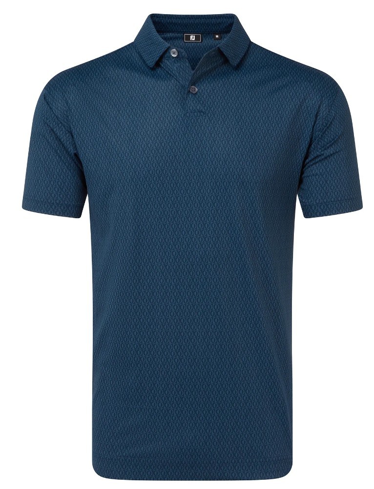 FootJoy Modernist Geo Pique Herren Poloshirt, navy tonal