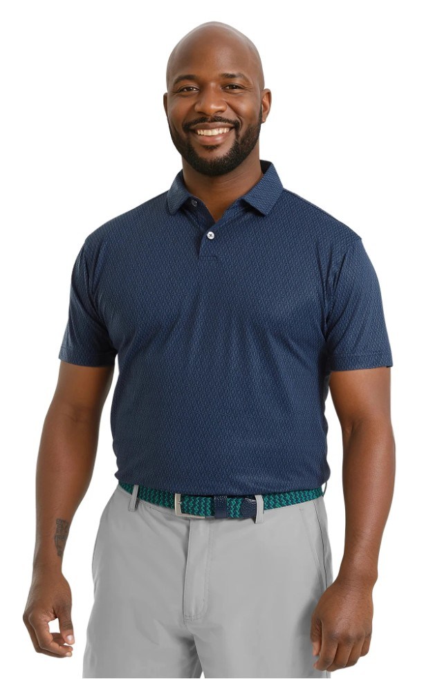 FootJoy Modernist Geo Pique Herren Poloshirt, navy tonal