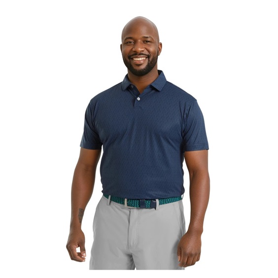 FootJoy Modernist Geo Pique Herren Poloshirt, navy tonal