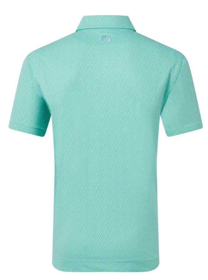 FootJoy Modernist Geo Pique Herren Poloshirt, blue reef/sea glass