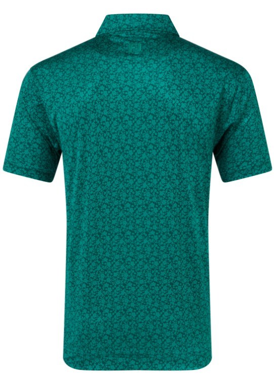 FootJoy Raker Print Lisle Herren Poloshirt, field green
