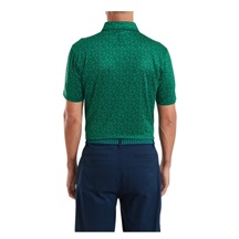FootJoy Raker Print Lisle Herren Poloshirt, field green