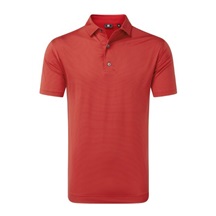 FootJoy Micro Feeder Stripe Lisle Herren Poloshirt, red tonal
