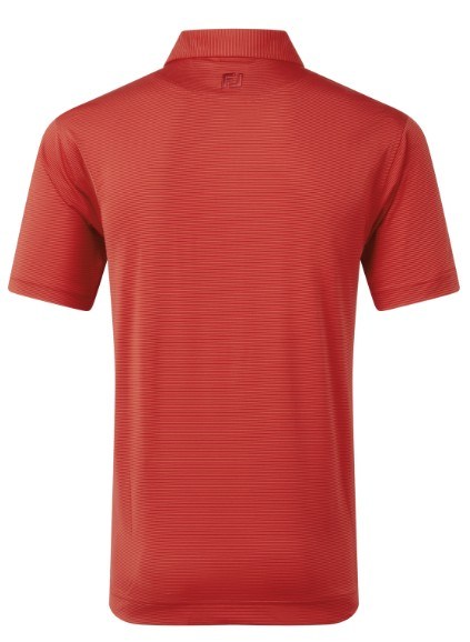FootJoy Micro Feeder Stripe Lisle Herren Poloshirt, red tonal