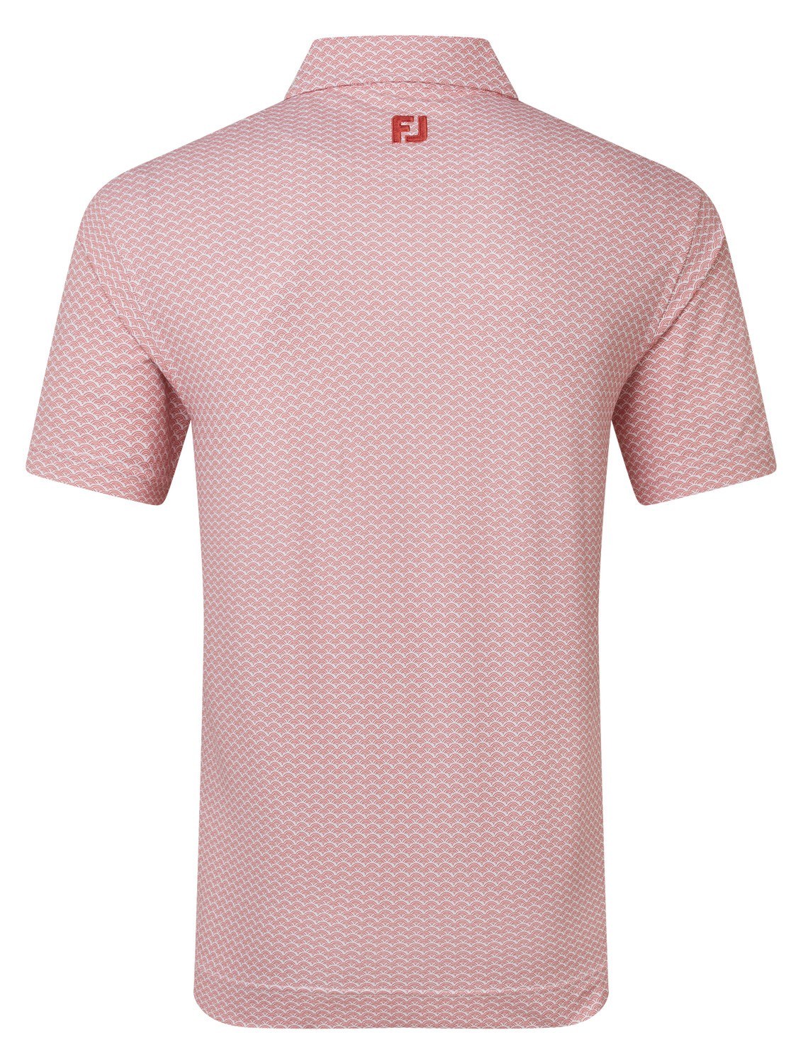 FootJoy Scallop Geo Pique Herren Poloshirt, nantucket red