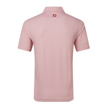 FootJoy Scallop Geo Pique Herren Poloshirt, nantucket red