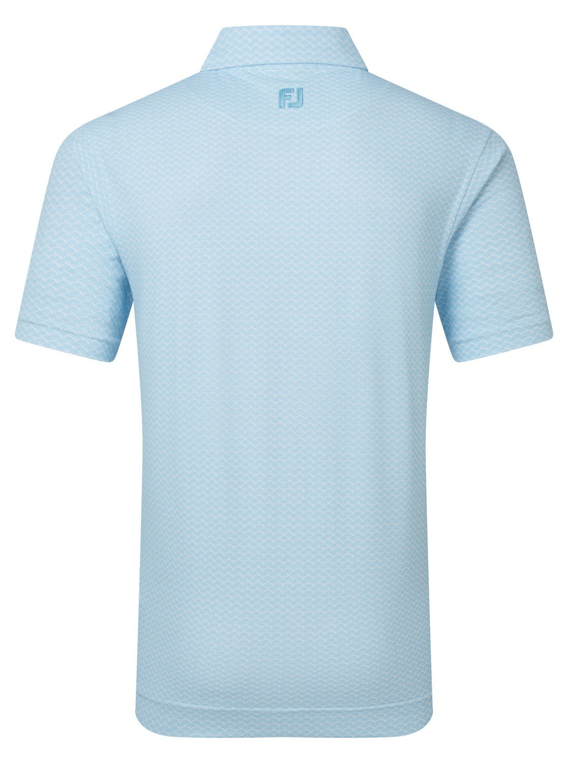 FootJoy Scallop Geo Pique Herren Poloshirt, blue reef