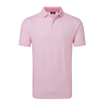 FootJoy Scallop Geo Pique Herren Poloshirt, pink pop