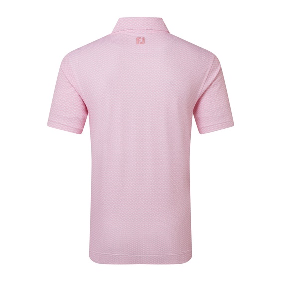 FootJoy Scallop Geo Pique Herren Poloshirt, pink pop