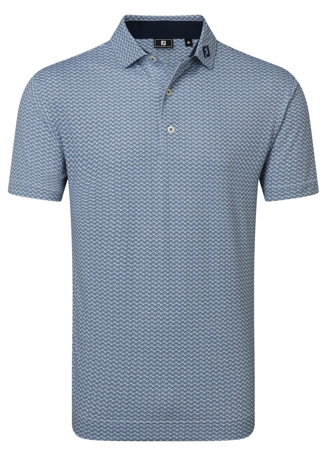 FootJoy Scallop Geo Pique Herren Poloshirt, navy