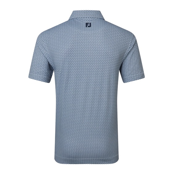 FootJoy Scallop Geo Pique Herren Poloshirt, navy