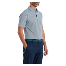 FootJoy Scallop Geo Pique Herren Poloshirt, navy