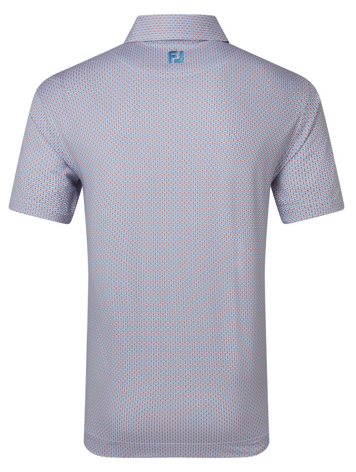 FootJoy Nautical Flag Print Lisle Herren Poloshirt, nantucket red/coastal blue