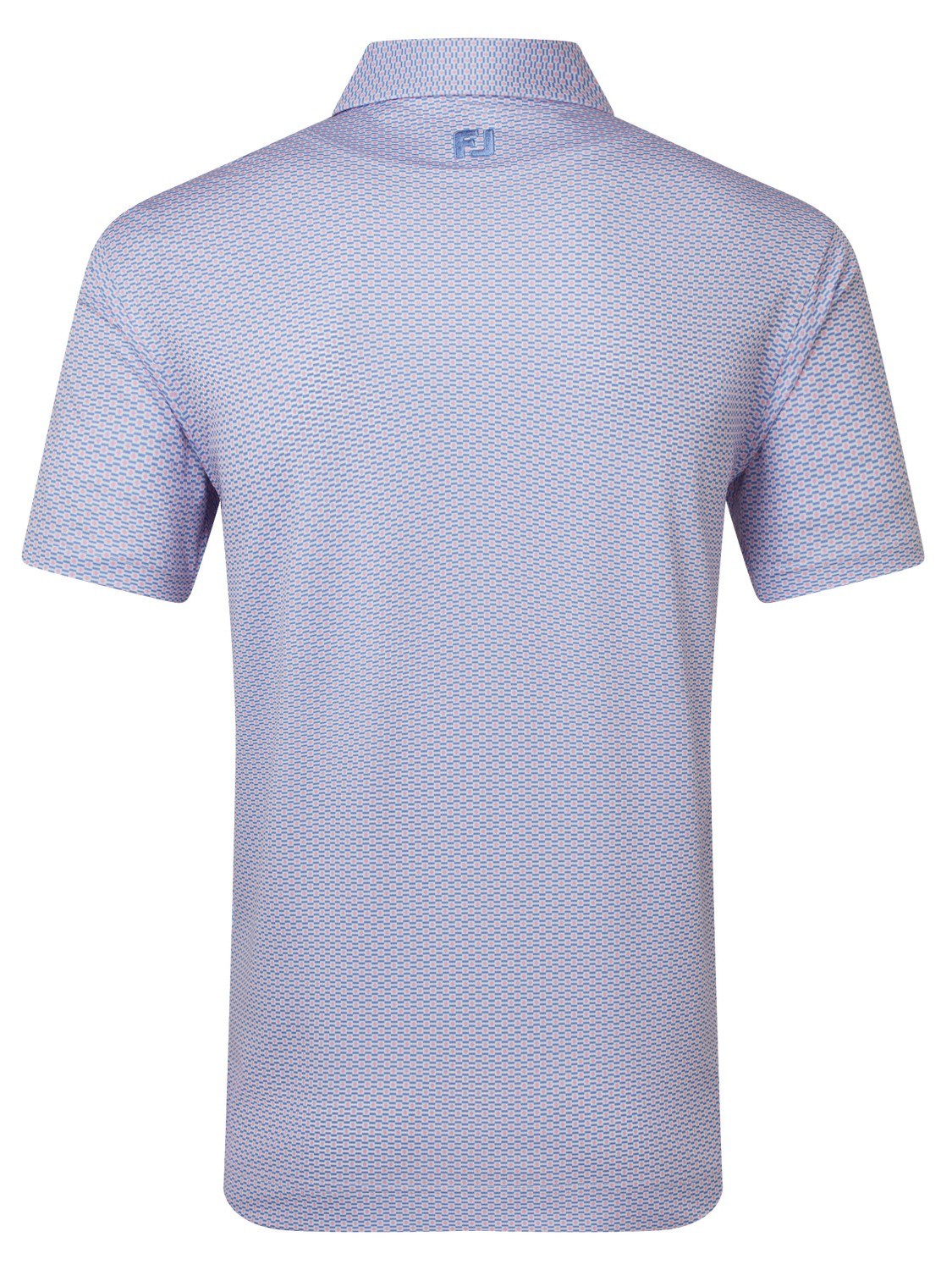 FootJoy Nautical Flag Print Lisle Herren Poloshirt, pink pop/vivid violet