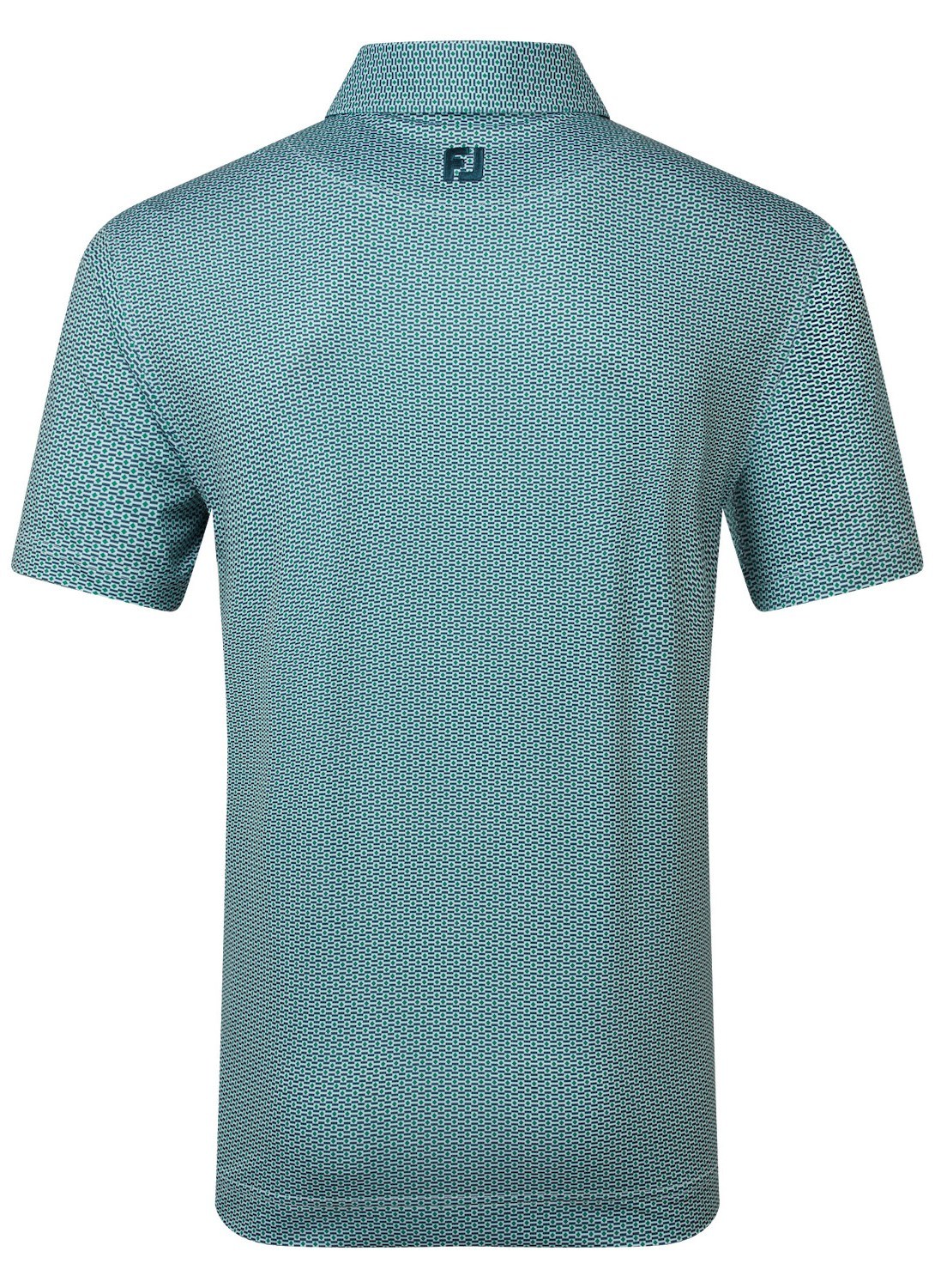 FootJoy Nautical Flag Print Lisle Herren Poloshirt, field green/navy