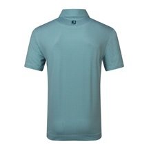 FootJoy Nautical Flag Print Lisle Herren Poloshirt, field green/navy