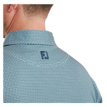 FootJoy Nautical Flag Print Lisle Herren Poloshirt, field green/navy