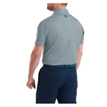 FootJoy Nautical Flag Print Lisle Herren Poloshirt, field green/navy