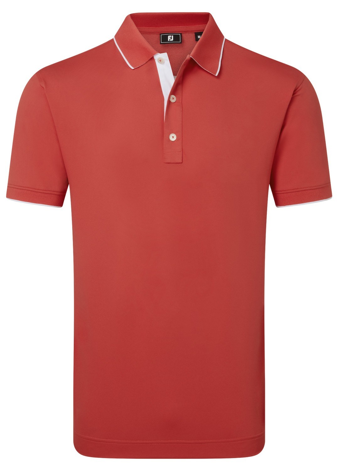 FootJoy FJ Wordmark Pique Herren Poloshirt, nantucket red