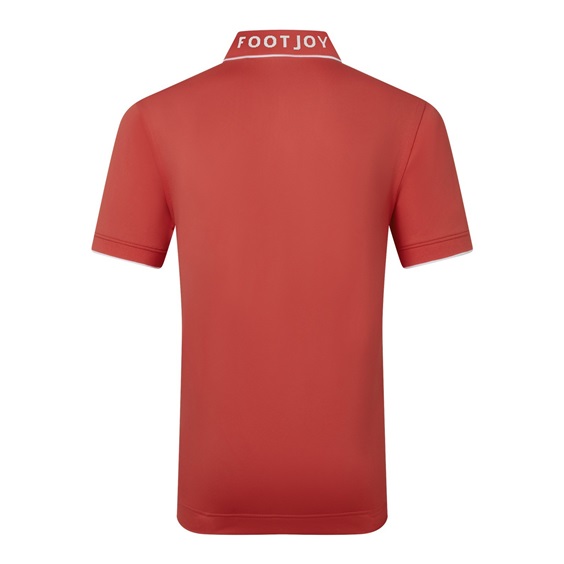 FootJoy FJ Wordmark Pique Herren Poloshirt, nantucket red
